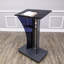 Podium de luxe Fixturedisplays® assemblé en acier, en acrylique et en bois (MDF) 28 x 18 x 44 po mobile sur roulettes 451 - Podium assemblé