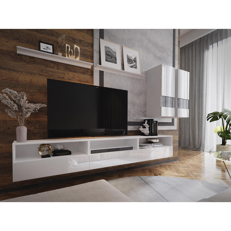 Jaheen Unfinished Entertainment Centre for TVs up to 70", White