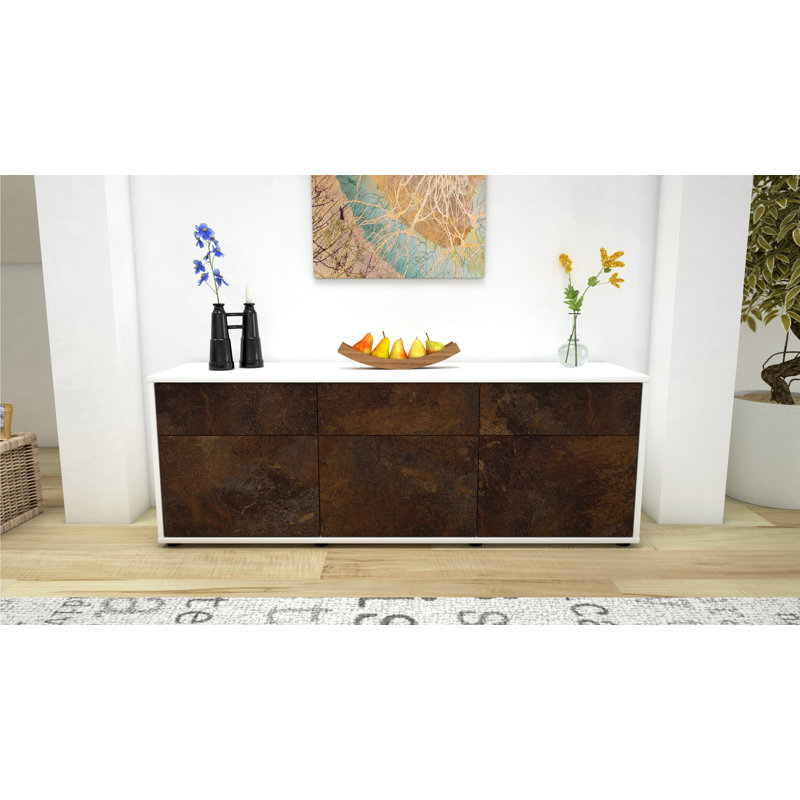 Wynkoop TV Stand for TVs up to 60", Rust / Matte White