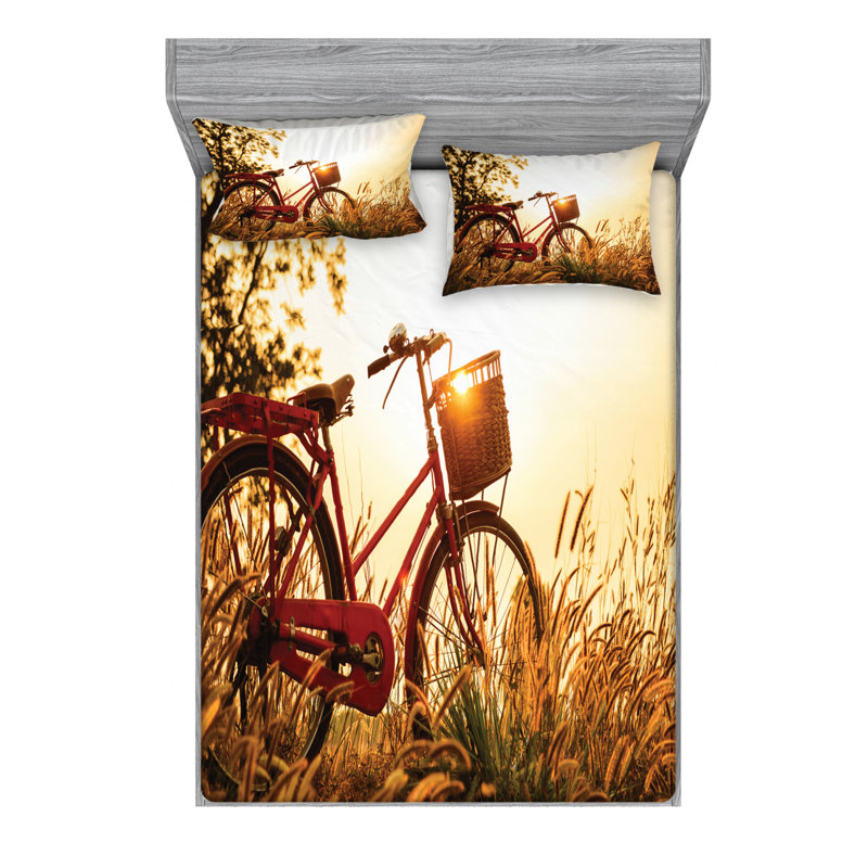 Microfiber Sheet Set, Queen Sheet Set with Fitted Sheet