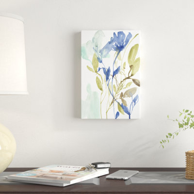 Cobalt & Olive Bouquet II by Jennifer Goldberger - Painting Print