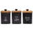 Farmhouse Black Enamelware Canisters (Set Of 3); Storage Containers For Coffee, Tea And Sugar In Black Enamel And Wood Design