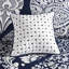 Édredon très grand Indigo - Ensemble de 7 coussins décoratifs complexes en coton avec motif moderne et P 15 po-126088922-126088926