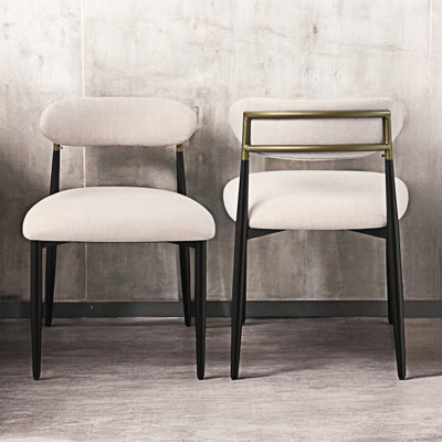 Chaise d'appoint rembourrée (ensemble de 2)
