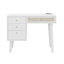 Ensemble coiffeuse en bois de style rétro avec prise de recharge, ports USB et tabouret rembourré-975447617