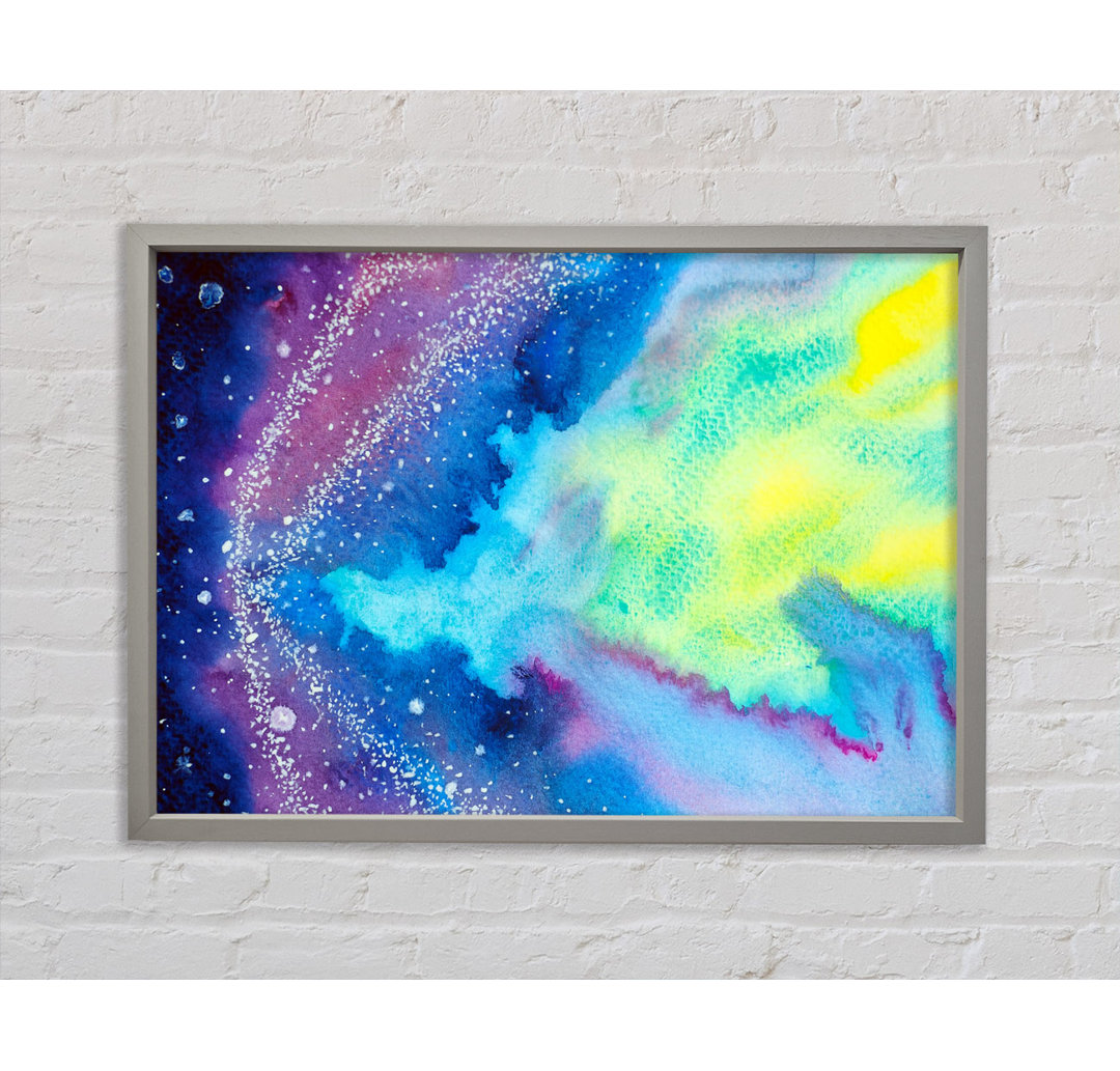 Space In Watercolour - Einzelner Bilderrahmen Kunstdrucke auf Leinwand