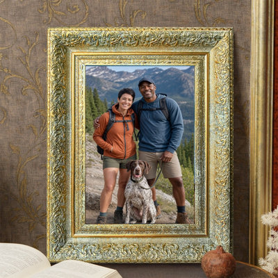 Cadre photo antique en or antique 1PC pour photos de 8 po x 10 po et affichage de photos de tous les jours