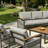 4-Pieces Outdoor Metal Patio Furniture Set, 5-Seat Patio Furniture Sofa Set With Cushion, Modern Outdoor Furniture Deep Seating For Porch, Garden, Backyard, Balcony, Grey & Natural, Outdoor Patio Sofa Outdoor Set