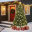 Arbre de Noël avec lumières à DEL blanc chaud - pointes en PVC et aiguilles dures, conception à branches articulées, support en métal robuste - arbre de Noël réaliste-1931285186