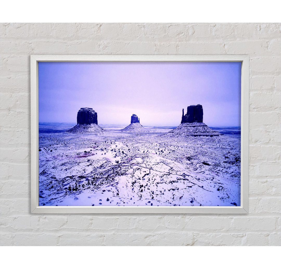 Winter Has Arrived At Monument Valley - Einzelbildrahmen Kunstdrucke auf Leinwand