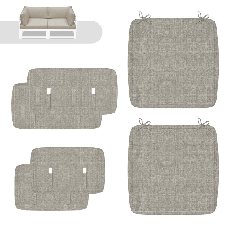 Housse de coussin d'extérieur, Gris foncé