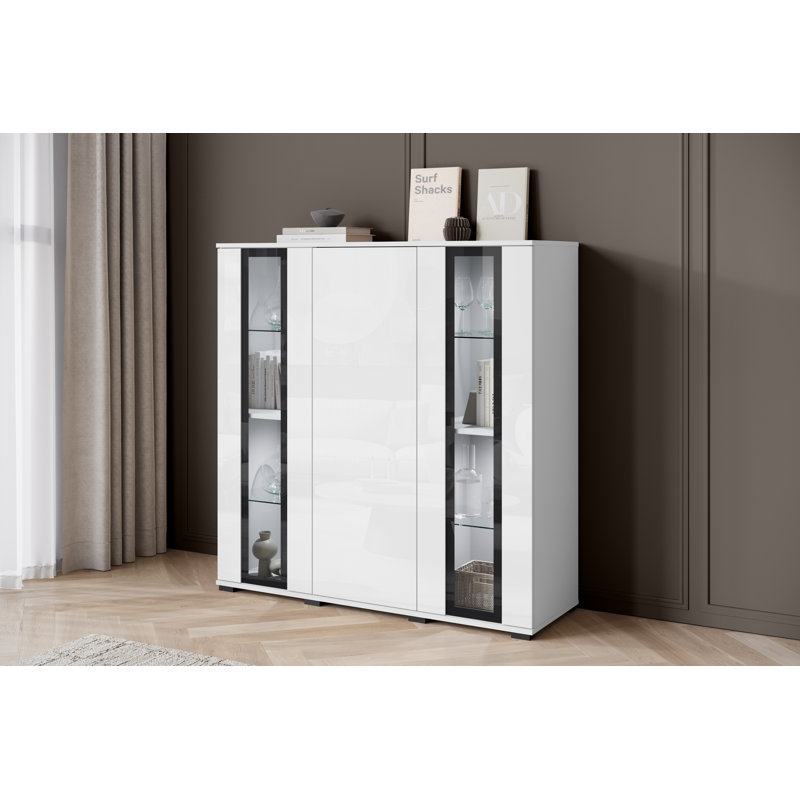 Myton Laminate Rectangle Accent Cabinet, White