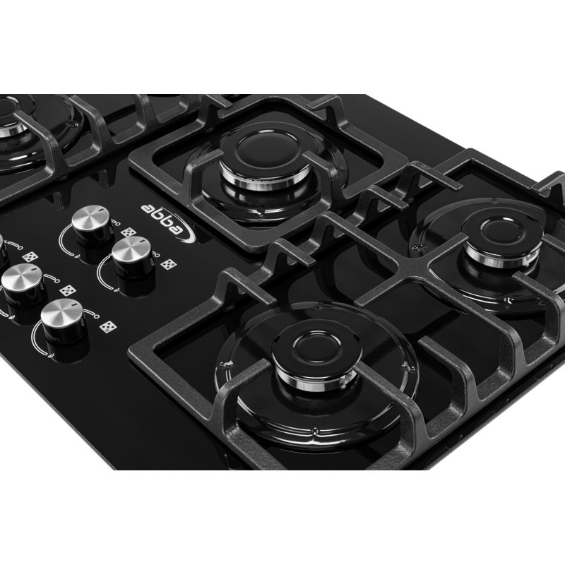 ABBA Black Natural Gas 5 Burner Cooktop
