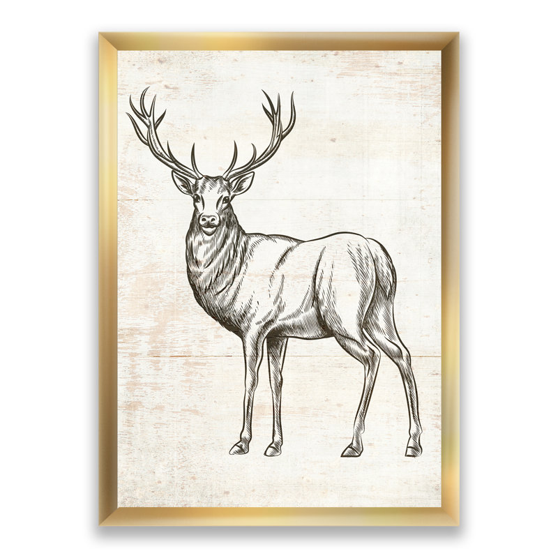 Cerf sauvage et magnifique - Reproduction d'art sur toile, H 40 po x l 30 po x P 1,5 po, Toile tendue