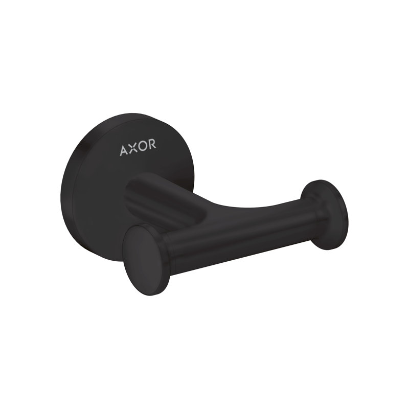 Universal Circular Double Robe Hook, Matte Black