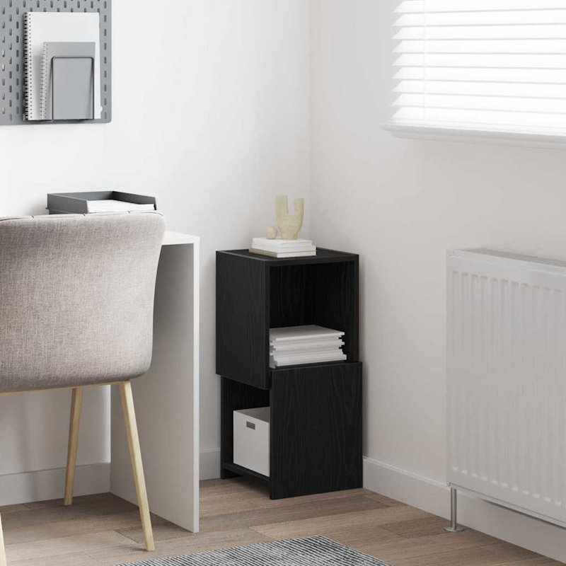 Corner Accent Chest, Black Oak, 65cm H x 30.5cm W x 30cm D