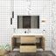 Ensemble de meuble-lavabo simple 48 po avec plateau en résine Temekia-566258174