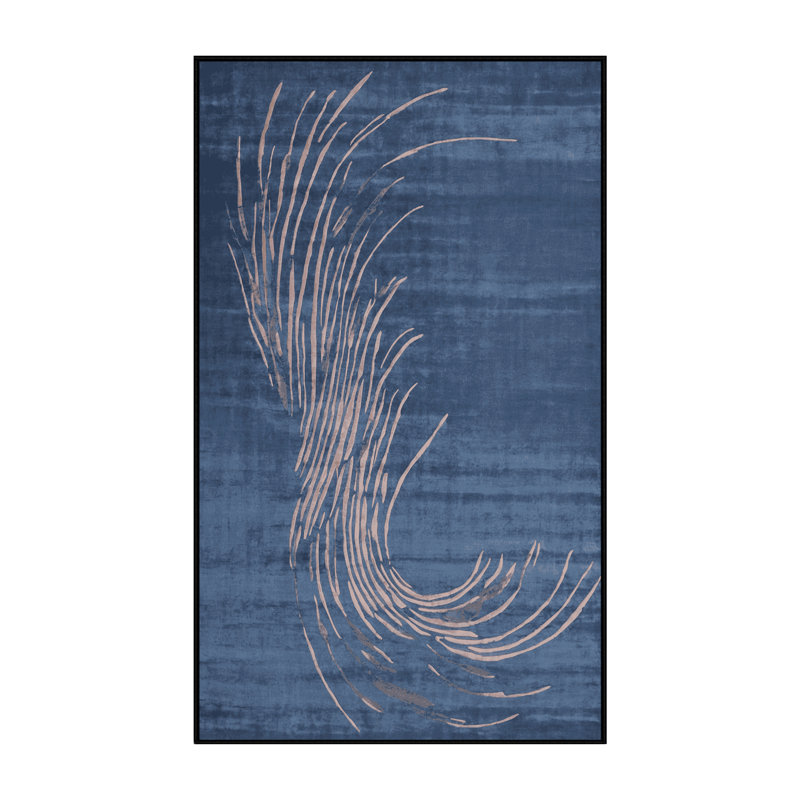Machine Washable Gray Area Rug, Rectangle 7' x 9'