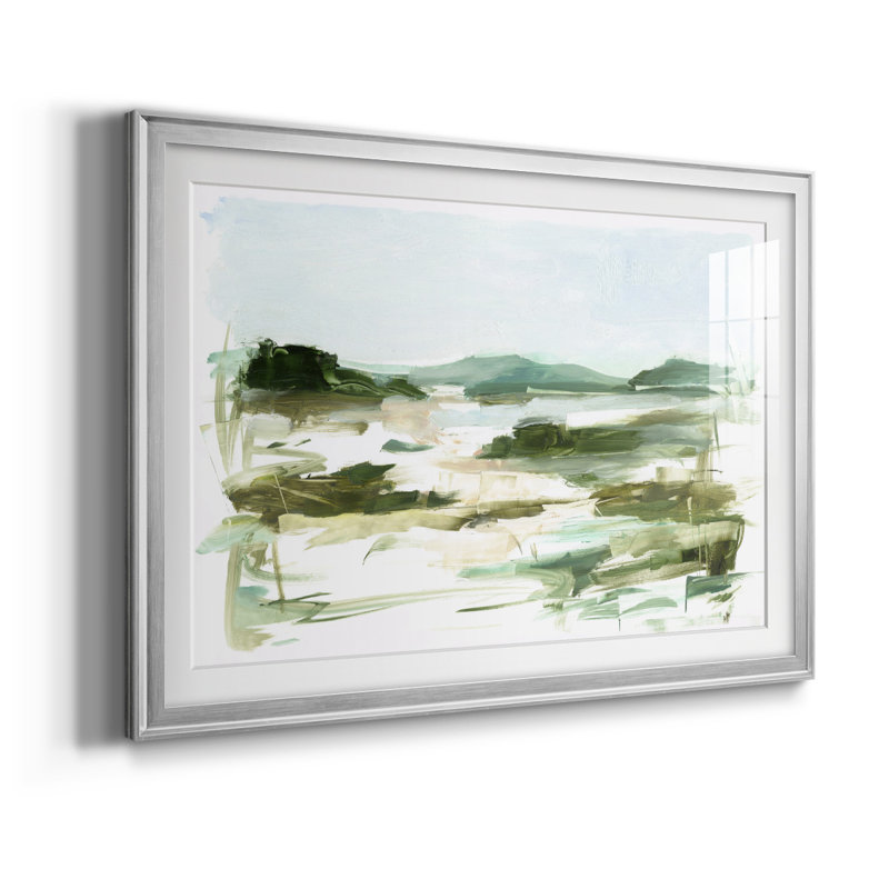 Marsh S croquis II - reproduction de cadre photo, H 30,5 po x l 42,5 po, Argent