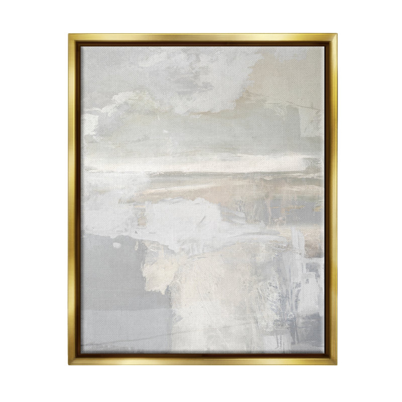 "Wrought Studio ™", art abstrait encadré par Floater par Rachel Springer, Cadre flottant métallique doré