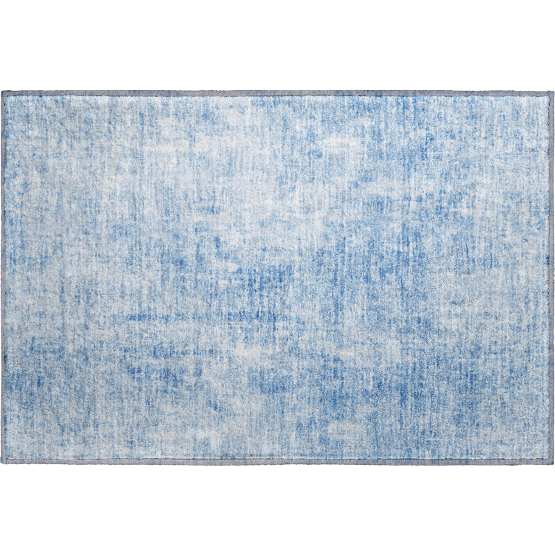 Premium Machine Washable Arnette Blue Rug, Rectangle 1'8" x 2'6"