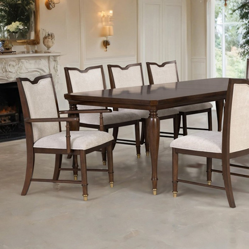 Chaise avec accoudoirs style transitionnel 2 pièces