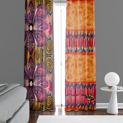 Gonen Semi Sheer Curtain Panel Pair
