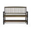Banc gris et noir avec tablette en bois élégante, noir
