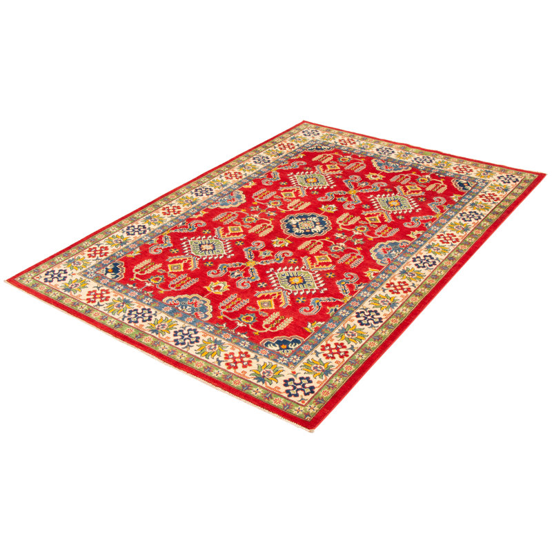 Tapis unique en laine noué à la main 6 pi 10 po x 9 pi 11 po nouvel âge Okoye