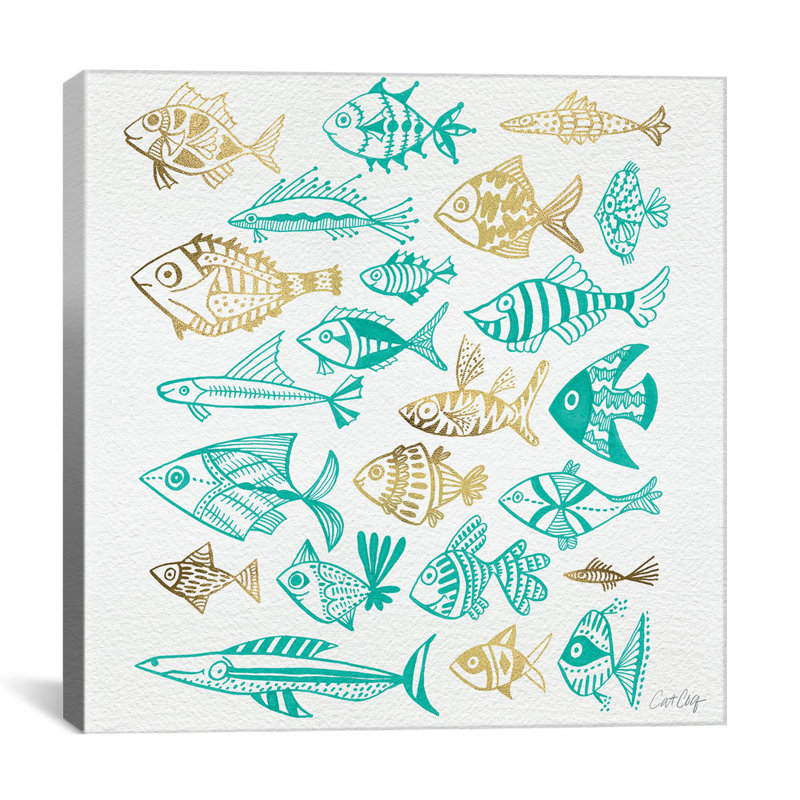 « fish encrage », impression sur toile, H 26 po x l 26 po x P 1,5 po