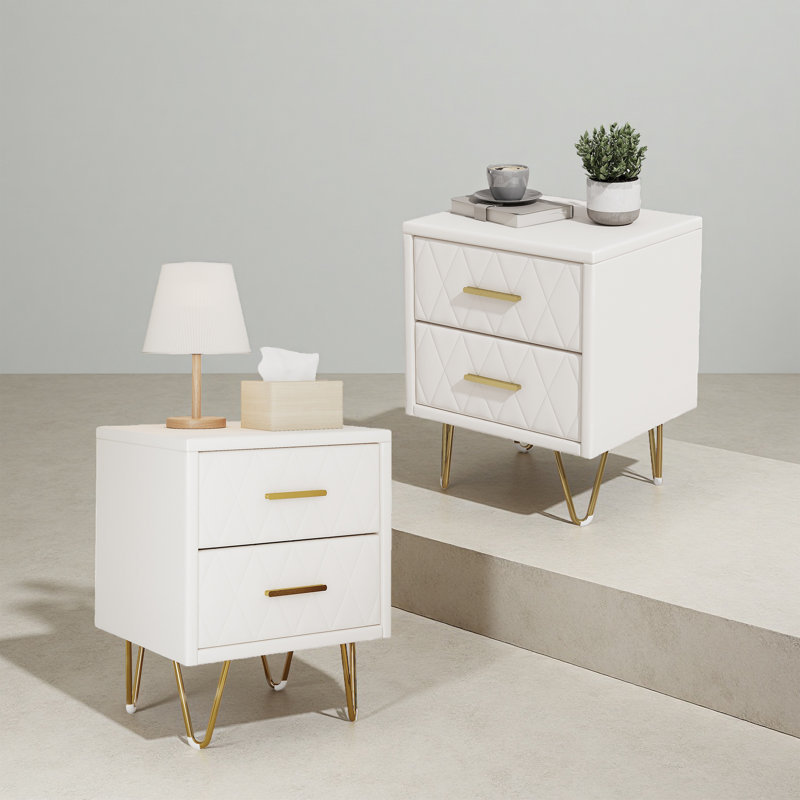 41cm W Manufactured Wood Bedside Table