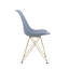 Ensemble de 4 chaises de salle à manger modernes avec siège en coquillage et pieds en acier doré Kitehcn-195967585
