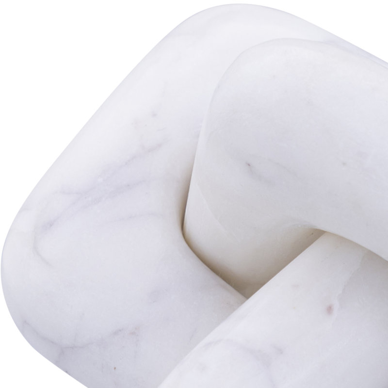 Bond Marble Decorative Object, White