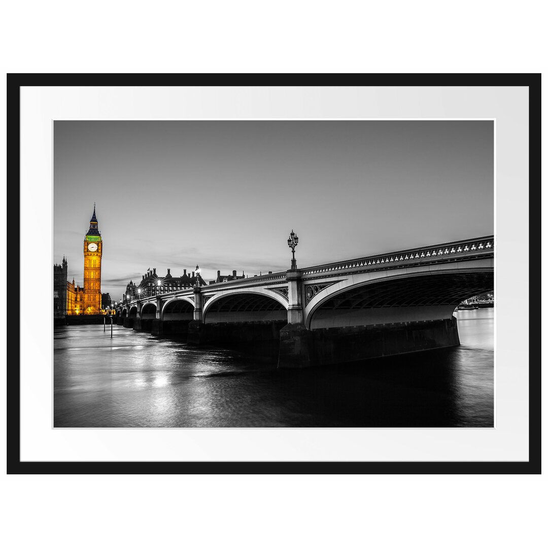 Gerahmtes Poster Westminster Bridge und Big Ben