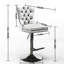 Tabourets de bar réglables en velours noir - Confortable pour la maison et la cuisine de 2 personnes avec siège-842726922-842726921