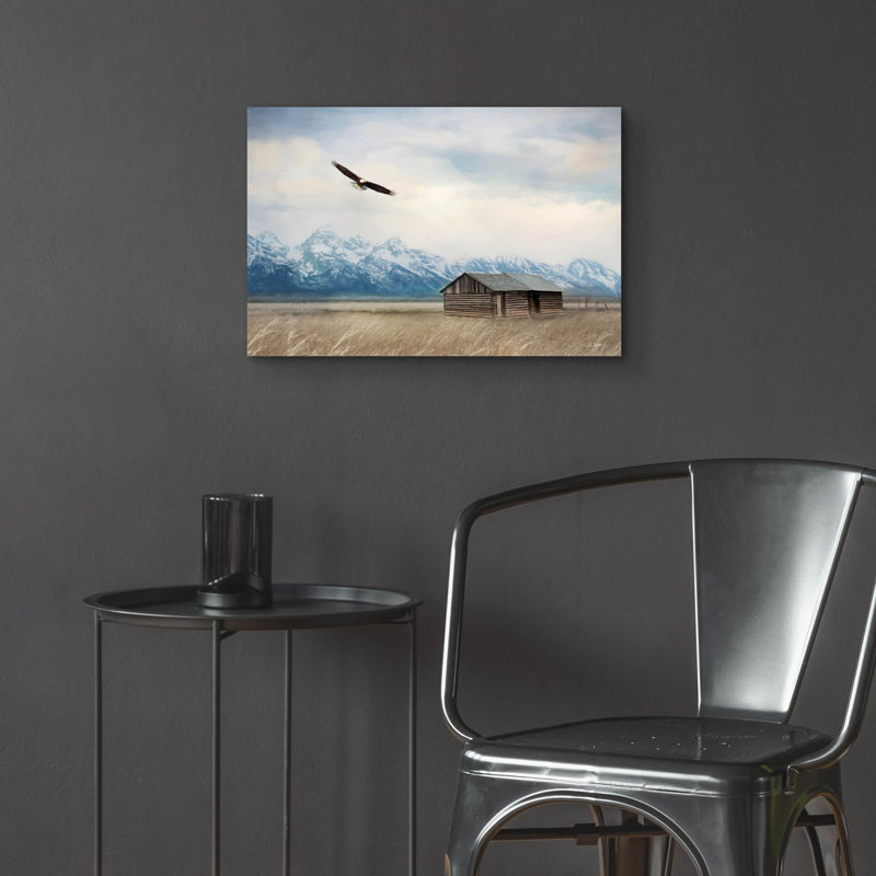 «Moulton Cabin» par Lori Deiter, art mural en verre acrylique, H 16 po x l 24 po