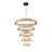 Atsadi Large 5 Ring Chandeliers for High Ceiling Dimming LED Crystal Ring Chandelier D8+15.7"+23.6"+31.5"+39.4"