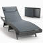 Chaise longue d'extérieur toutes saisons en osier