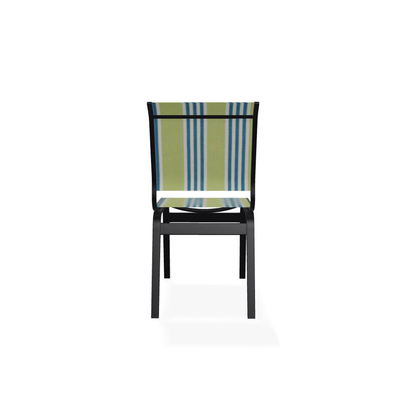 Chaise d'appoint de salle à manger Hiraku, Noir texturé, Lime