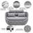 Outdoor Patio Hand-Woven Rope Powder-Coated Aluminum Loveseat Sofa With Cushions-2017362073-2017362069