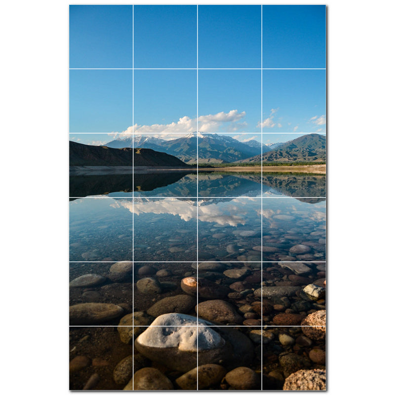 Murale décorative en céramique satinée 8 po x 8 po Langle