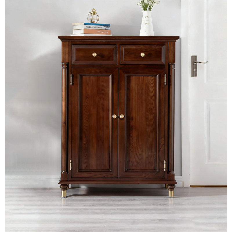 Adjustable Shelf Multi-Functional Vintage Shoe Cabinet