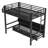 Twin XL over Twin XL Bunk Bed with Storage Shelves and Drawers,Multifunctional Metal Bunk Beds with USB Ports and LED Lights, Lower Bed that can be converted into a sofa, Black-297134970