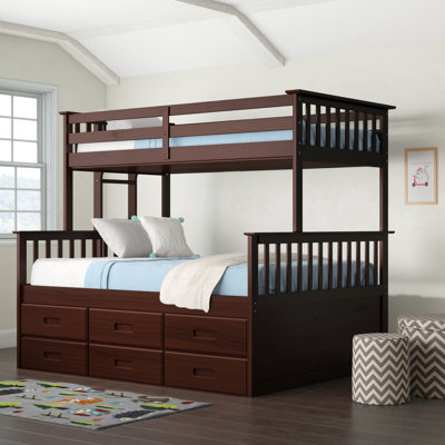 Guilaine Kids Bunk Bed with Trundle