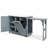 78.3" Outdoor Kitchen Island with Foldable Grill Table, Wooden Outdoor Grill Cart with Trash Can Storage & Stainless Steel Top, Outdoor Bar Cart, Pizza Oven Table for Lawn & Garden, Grey Blue-1024232771