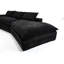 Canapé d'angle modulaire 3 places noir, tissu, design moderne, idéal pour rénover un espace de jeux. Sofa d'angle avec méridienne, revêtement, confort optimal pour le salon.