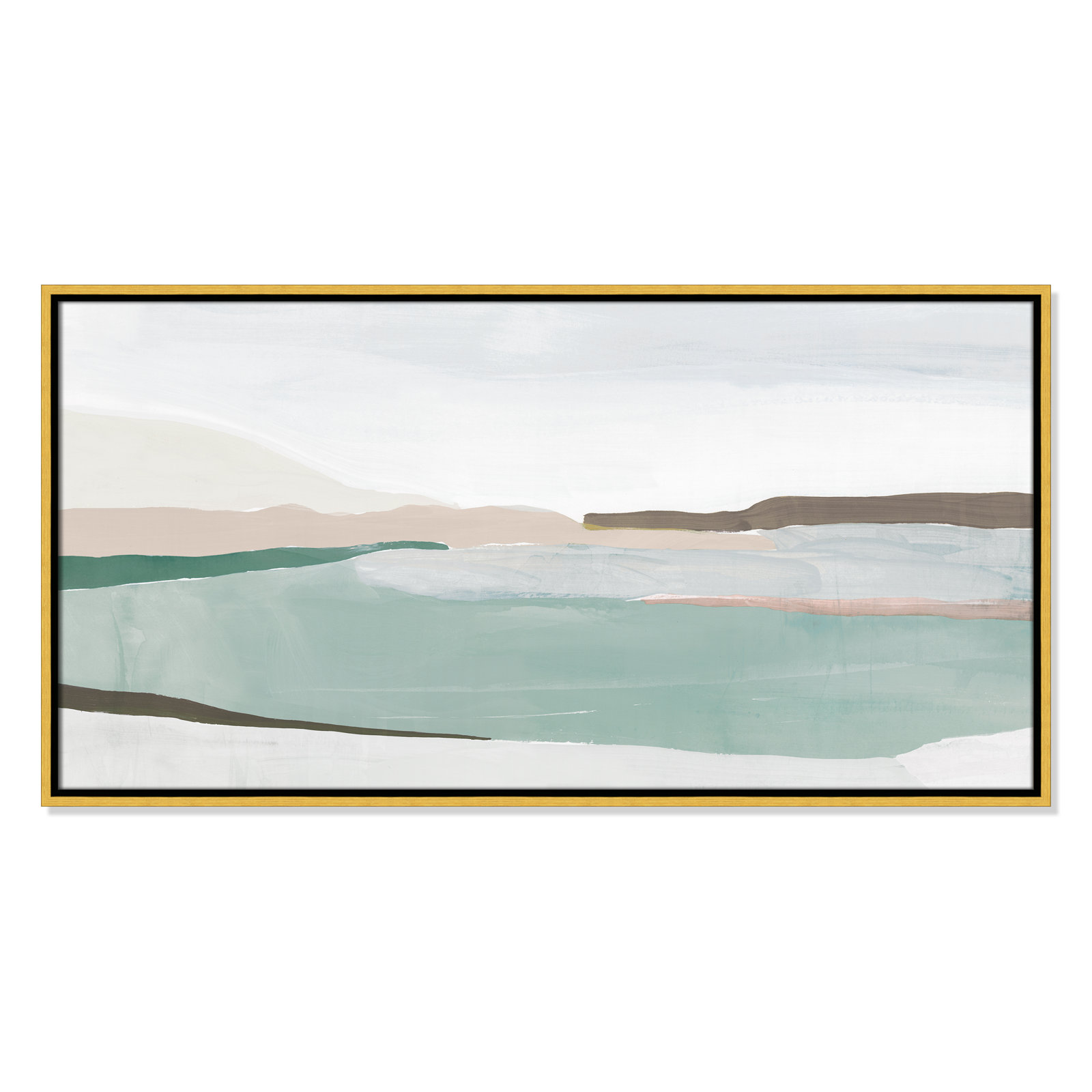 Kerala "Sole of the Land II" Print, 19.5" H x 37.5" W x 2" D, Gold
