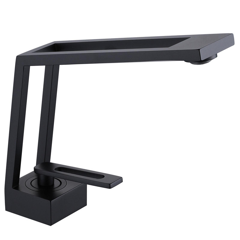 Matte Black Single Hole Single-Handle Bathroom Faucet