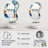 Fisnike White And Blue Coastal Striped Pattern - Striped Irregular Shape Decorative Wall Mirror, Blue Asymmetrical Large Mirror, Printed Metal Art-357197569
