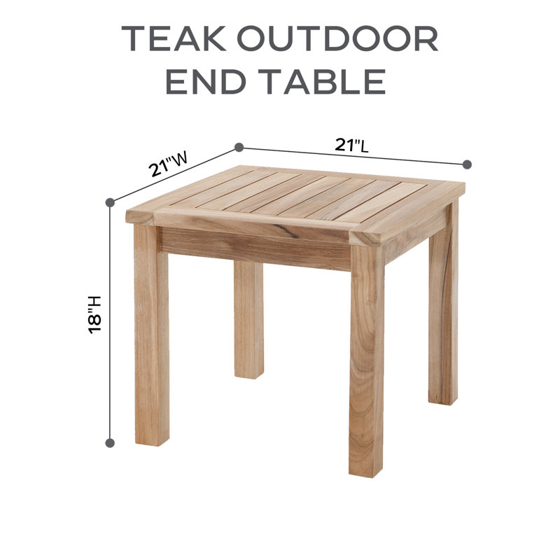 Huntington Outdoor 6 - Piece Teak Conversation Set, Granite Sunbrella®